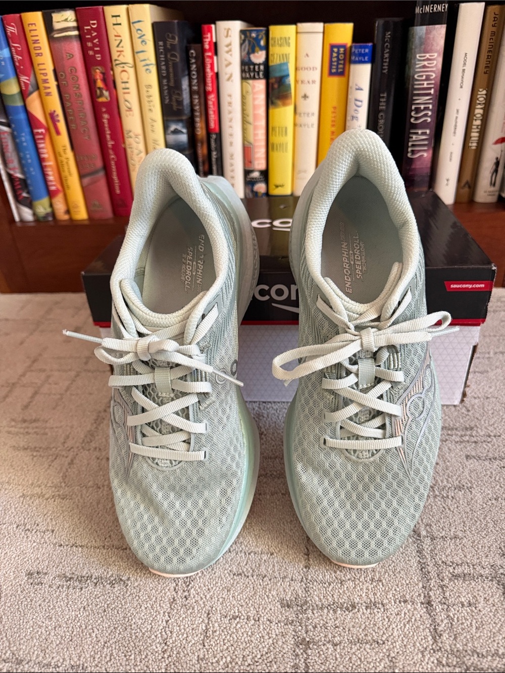 Saucony Endorphin Speed 5, Women’s 9, Aloe (minty green)